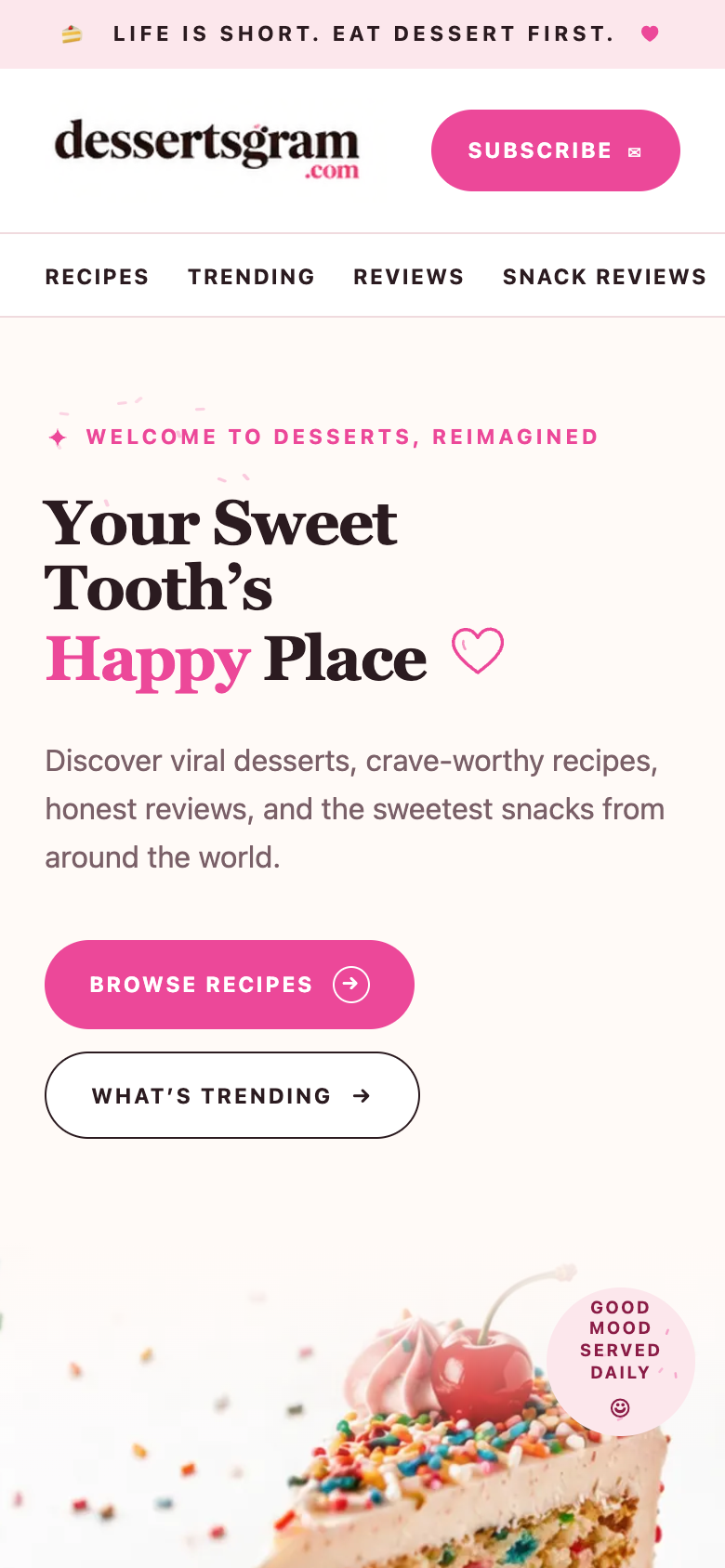 Dessertsgram on mobile