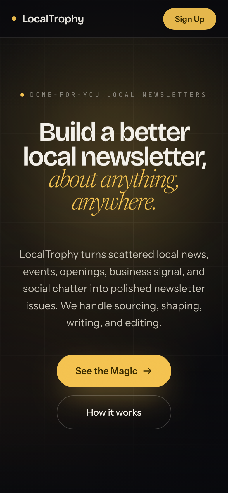 LocalTrophy on mobile