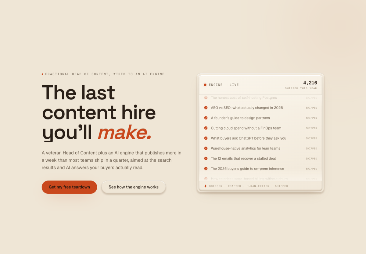 Brew Content homepage