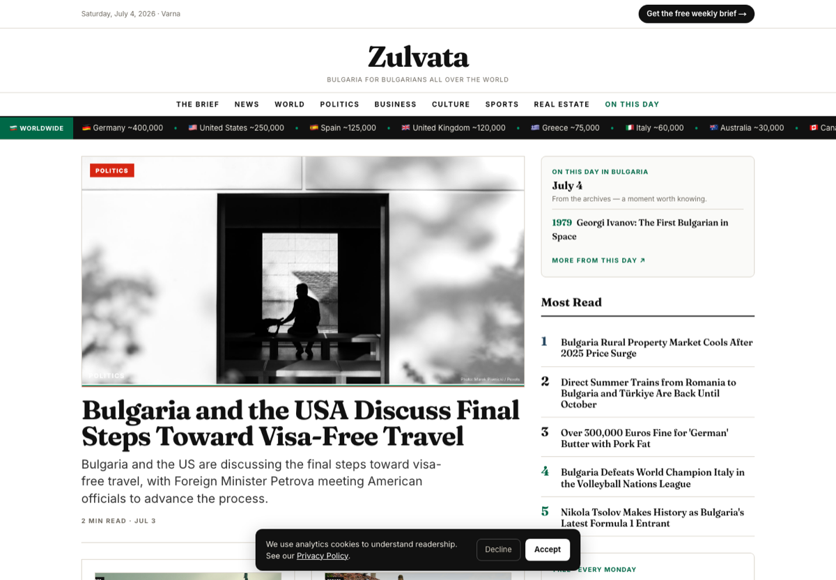Zulvata homepage